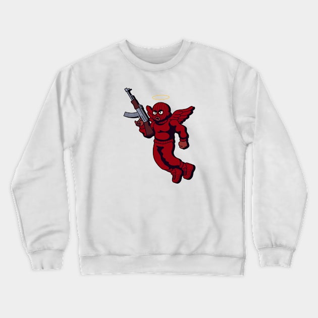 Red Angel Crewneck Sweatshirt by artofbryson